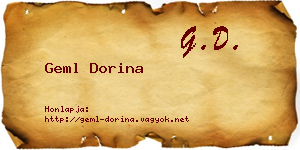 Geml Dorina névjegykártya